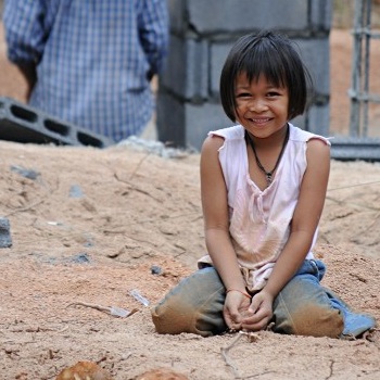 Happy girl on Koh Phangan